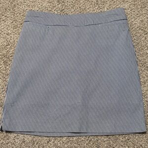Kim Rogers Blue and White Pinstripe Mini Skirt